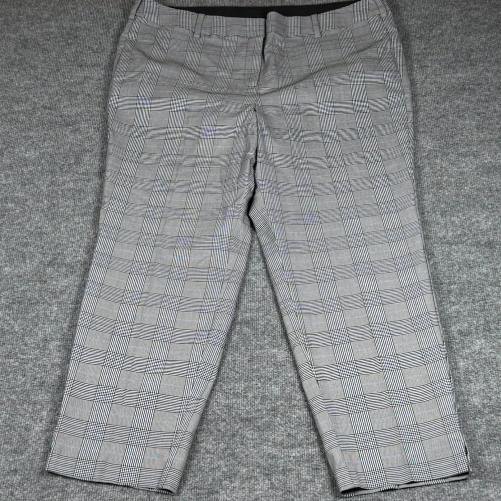 Lane Bryant Womens Plaid Pants Size 22 Straight Leg Ankle Workwear Office Preppy - Picture 2 of 8